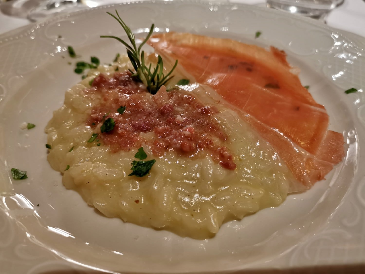 risotto al rosmarino e San Daniele risotto al rosmarino e San Daniele