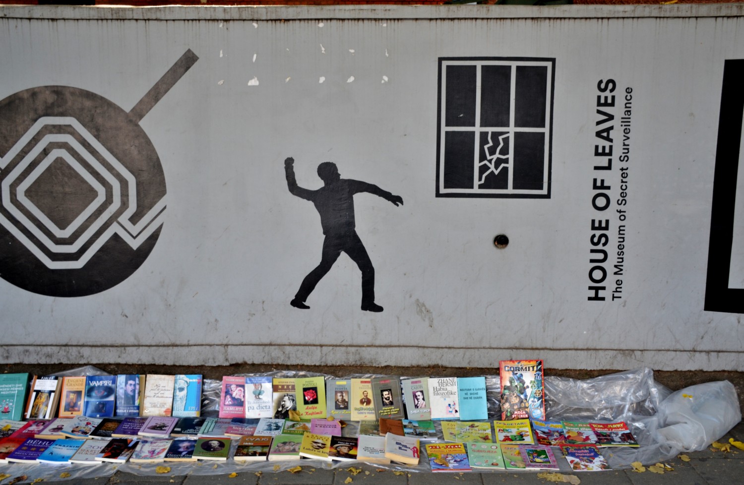 Mercatino di libri all'esterno della Casa delle Foglie Mercatino di libri all'esterno della Casa delle Foglie