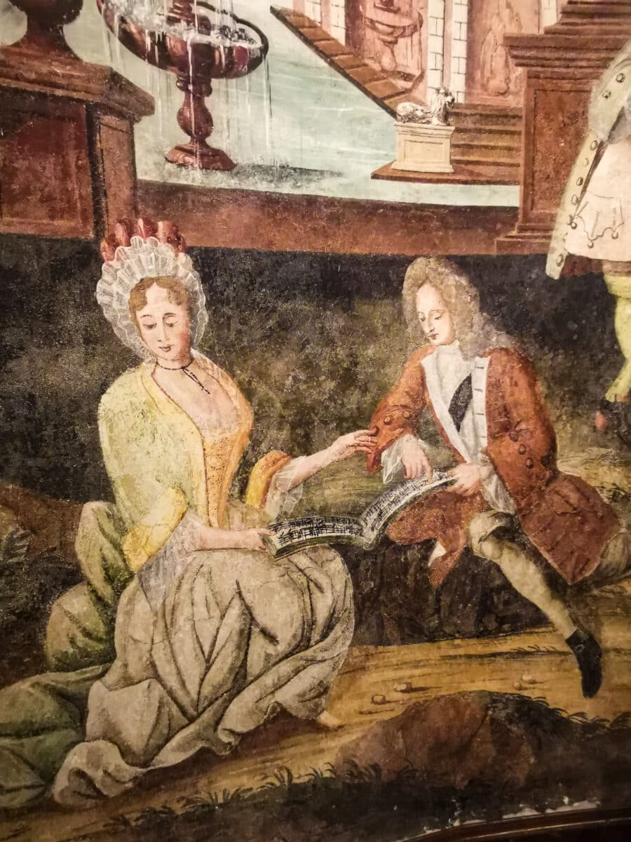 Dettaglio degli affreschi del del castello di Sevnica Dettaglio degli affreschi del del castello di Sevnica