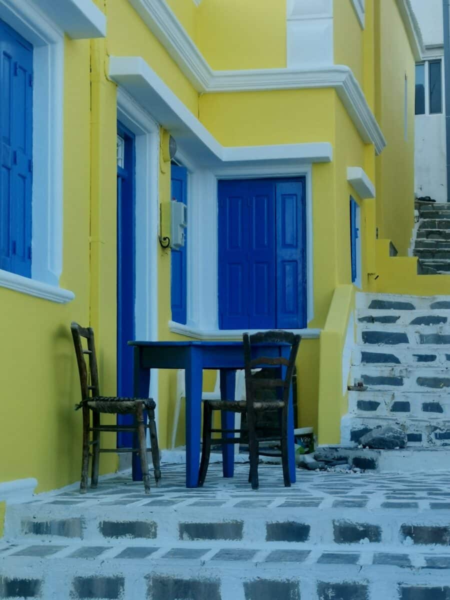 Una strada nel villaggio di Othos Una strada nel villaggio di Othos