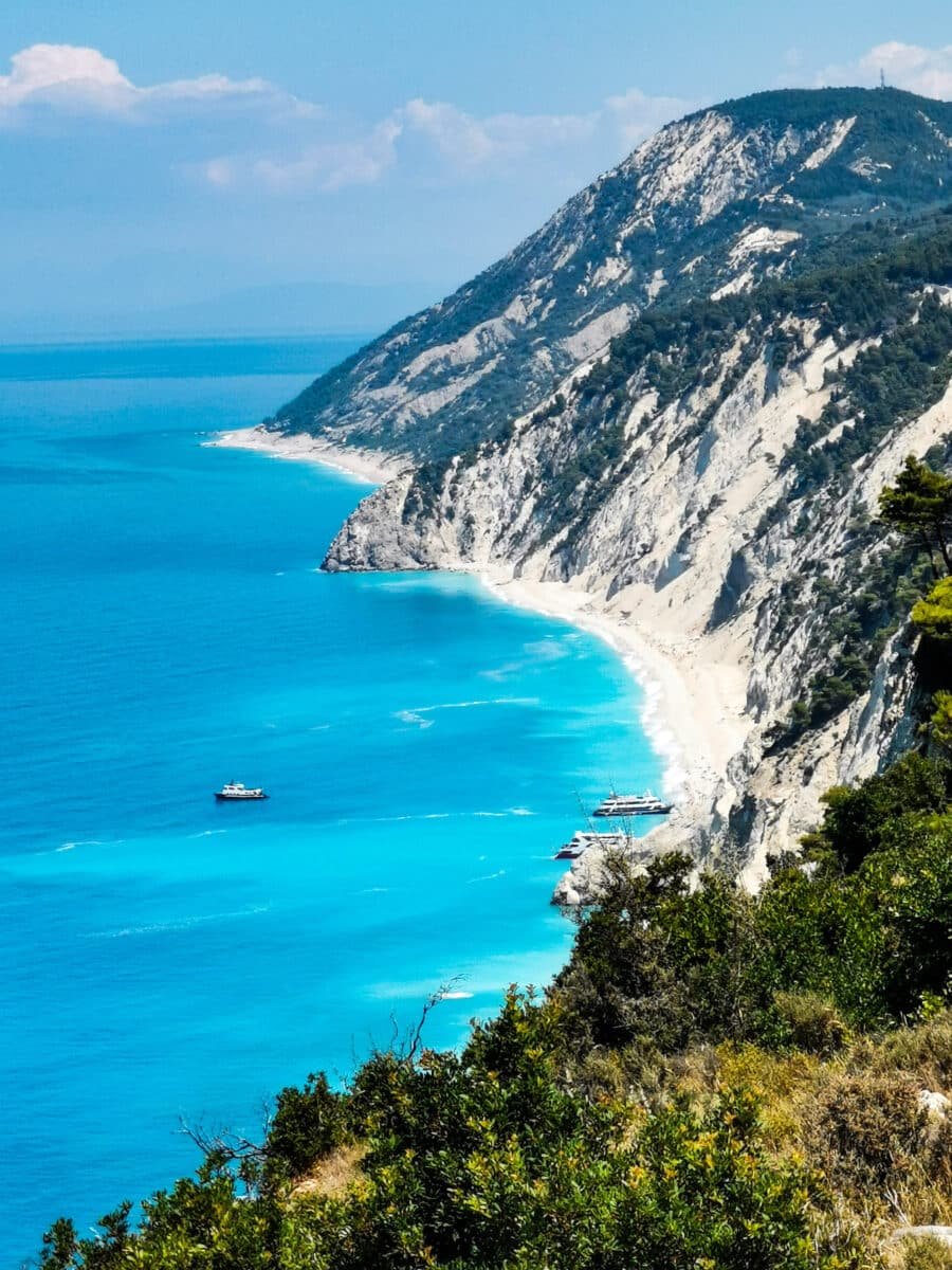 Egremmi beach dalla strada panoramica Egremmi beach dalla strada panoramica