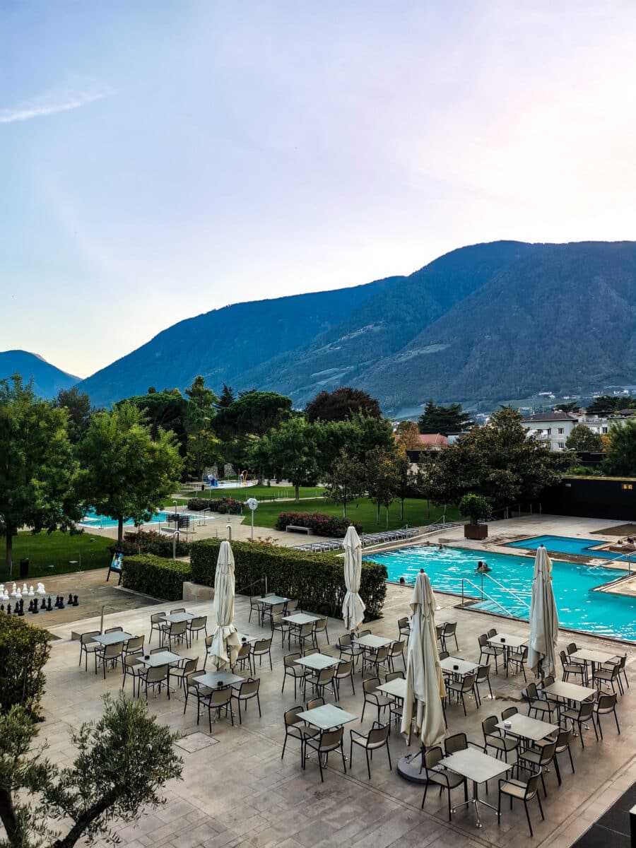 Vista del bistrò delle terme Vista del bistrò delle terme