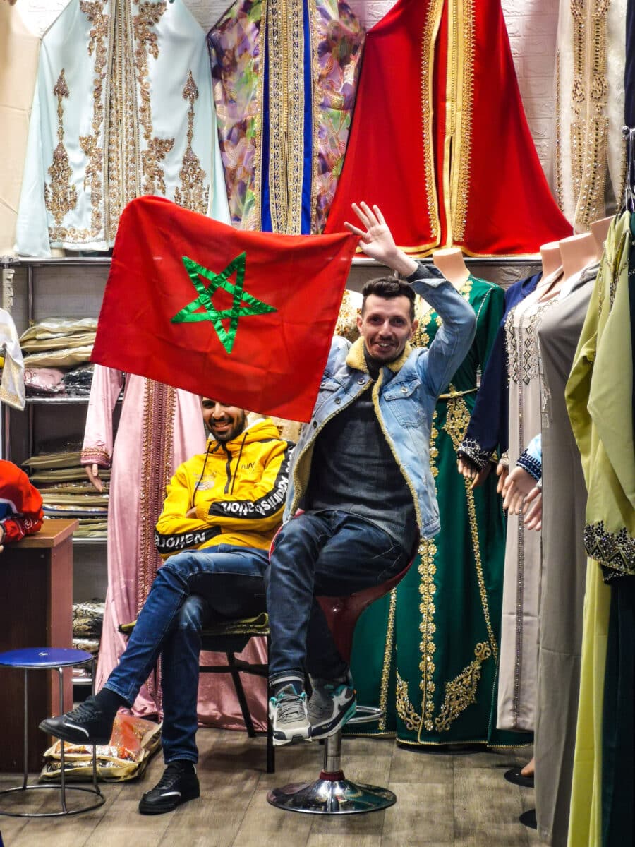 Lungo la Gran rue di Fès el-Jdid Lungo la Gran rue di Fès el-Jdid