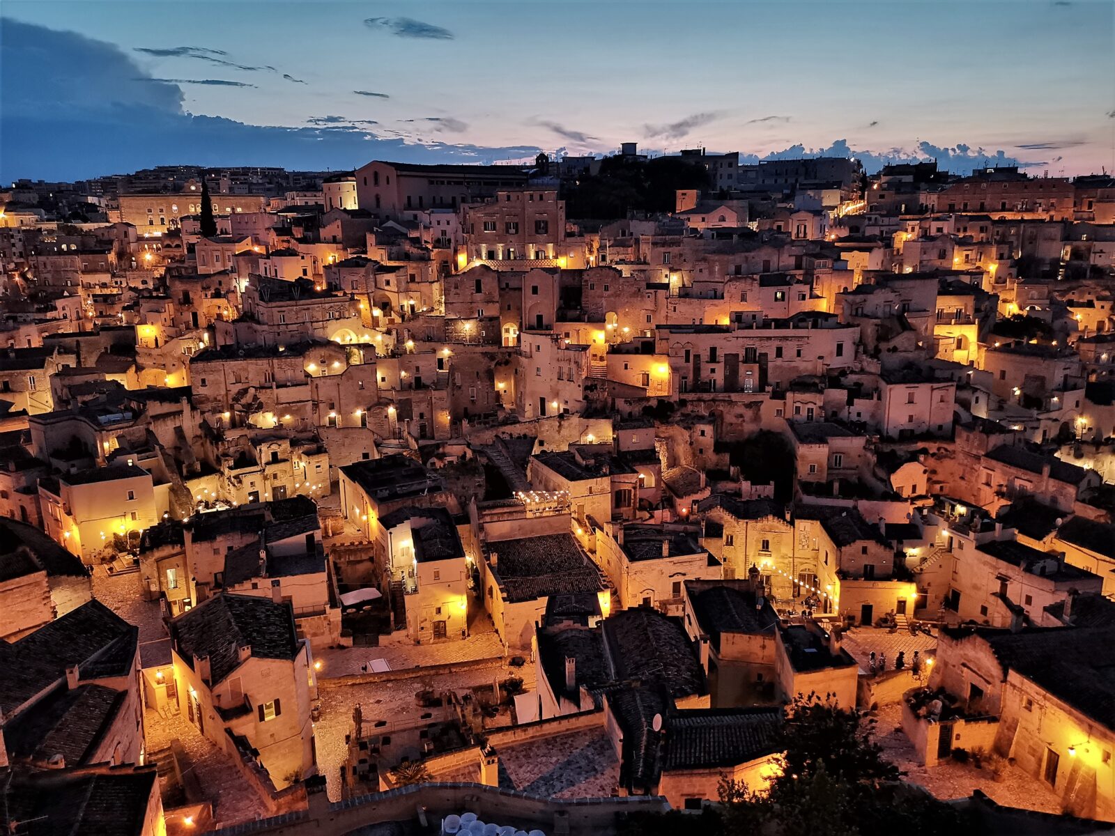 Matera come un presepe di notte Matera come un presepe di notte