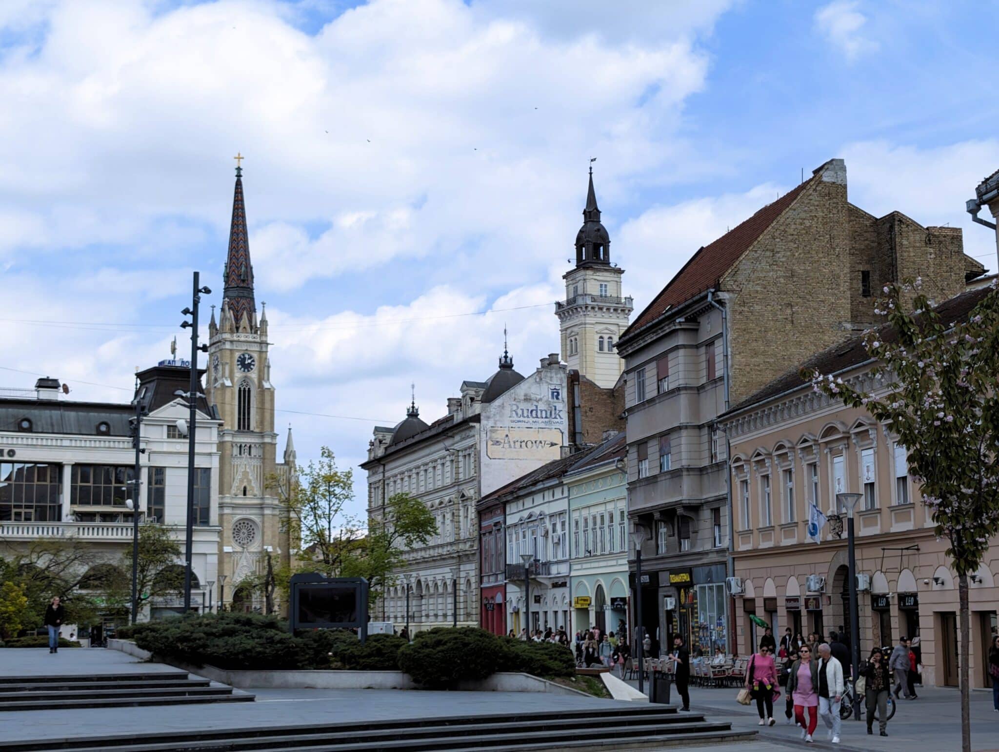 Uno scorcio del centro di Novi Sad Uno scorcio del centro di Novi Sad