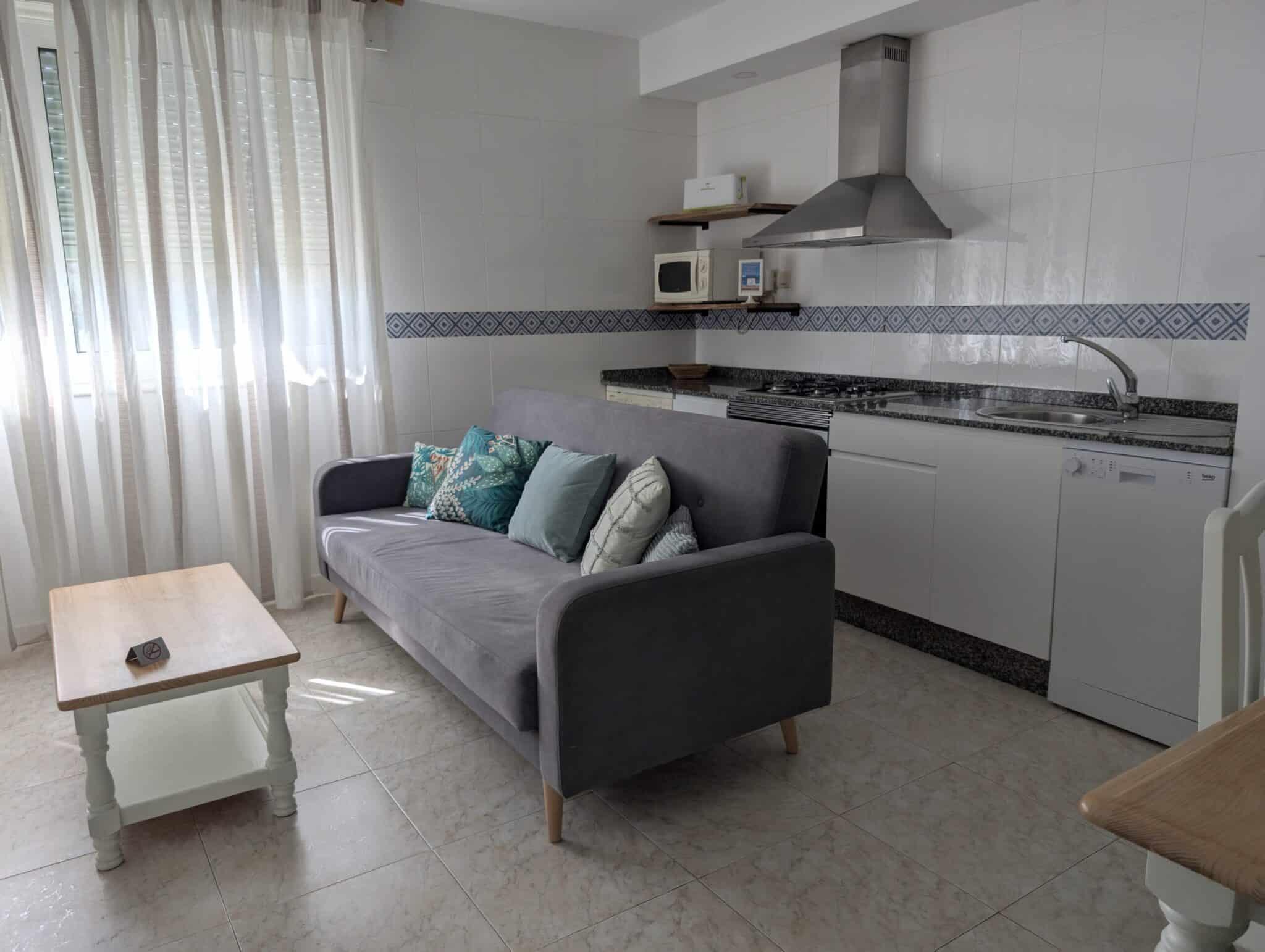 La zona giorno degli Apartamentos Rodeiramar La zona giorno degli Apartamentos Rodeiramar